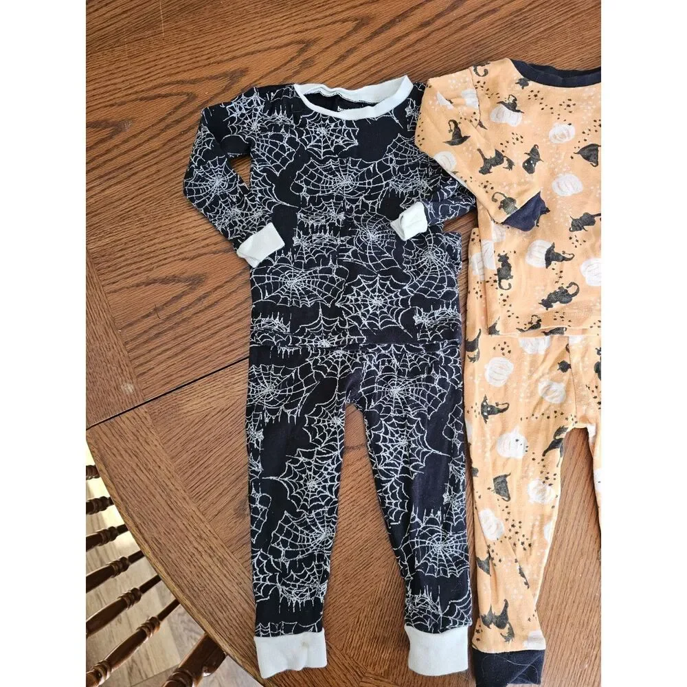 Burt’s Bees Kids Pajama Set Halloween 2 Piece 100% Cotton Sleepwear Bundle 18m - Picture 2 of 6